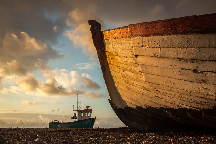 Fishing boats on the beach at Aldeburgh, Suffolk © Justin Minns